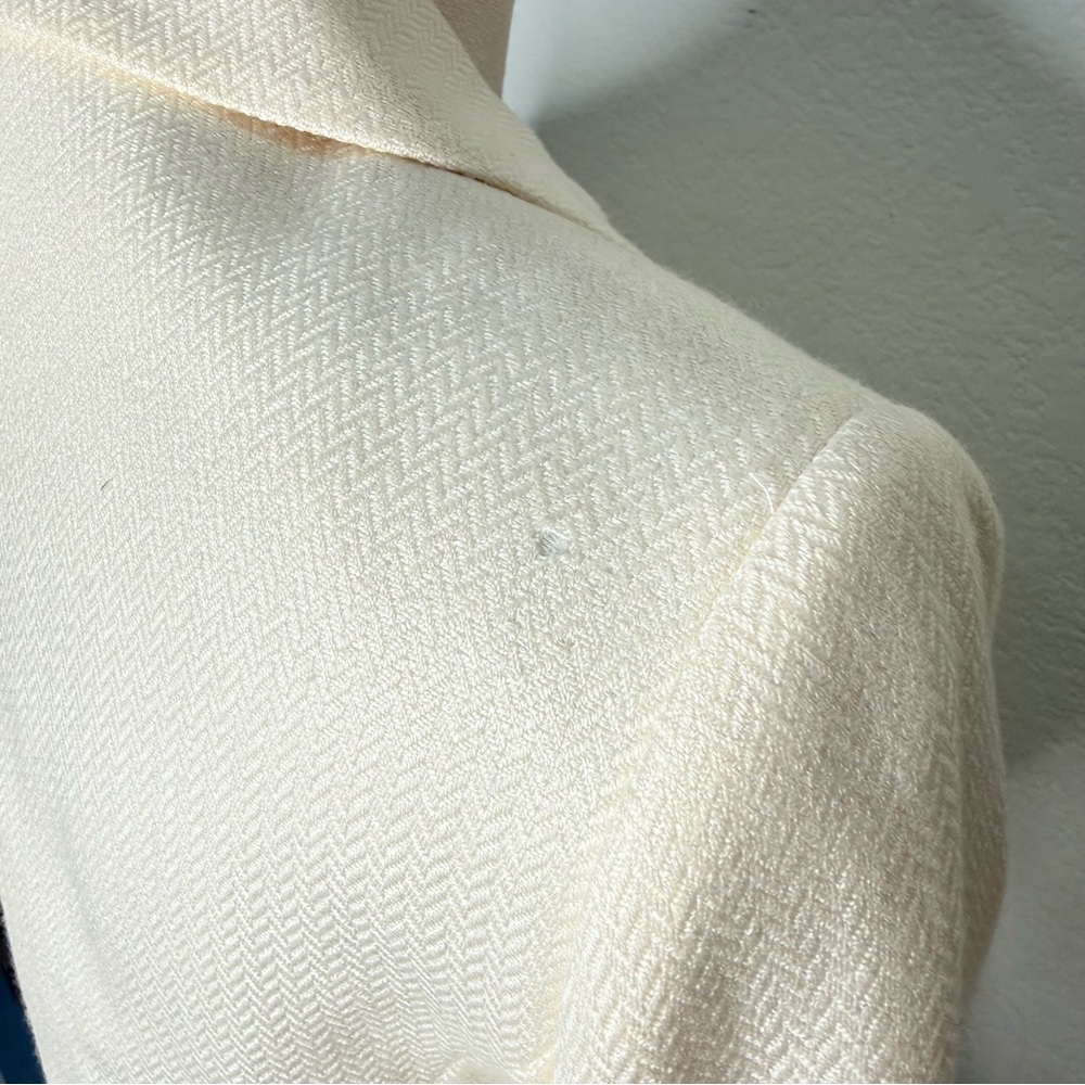 Tahari Ivory Button Down Sharp Tailored Wool Blen… - image 6